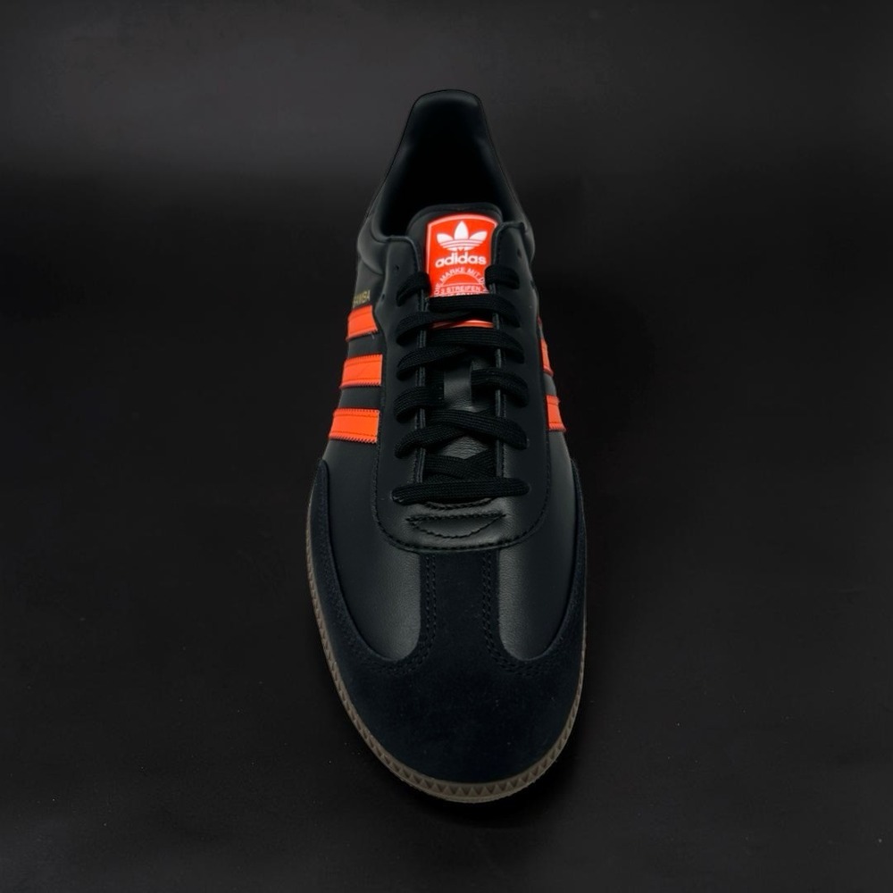 adidas Samba OG Core Black Impact Orange Gum Mens Shoes Size 14 Sneakers JR0910 - Picture 3 of 14